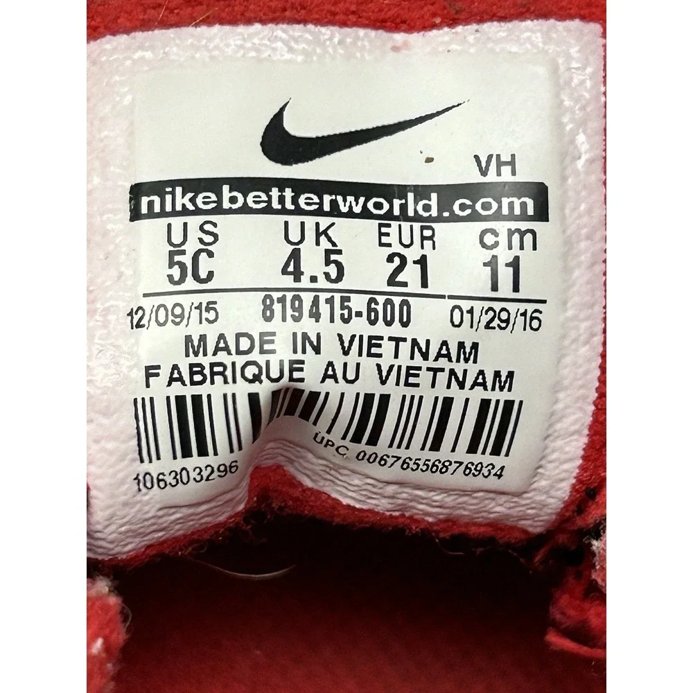 Nike‎ Sneakers Toddler 5C Black Red Revolution 3 TDV 819415-600 Athletic Running